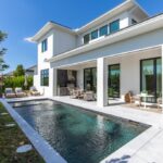 3096 blue Cypress exterior pool view